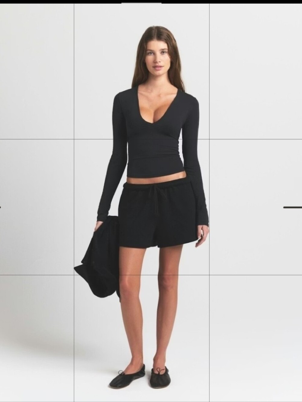 Skims NWT  Cotton fleece Onyx Classic Shorts Sz S